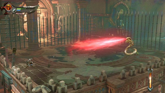 Jej charakterystyczną umiejętnością jest skamieniające spojrzenie - Zerwany most, zagadka z walcem i Meduza - God of War: Ascension - poradnik do gry