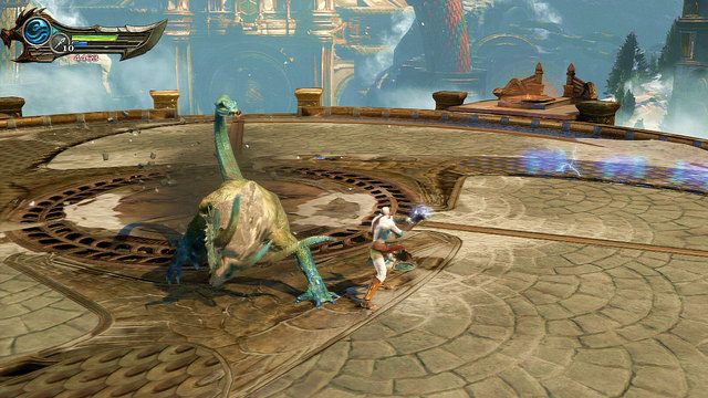 Na szczycie wieży zostaniesz zaatakowany przez chimerę - Walka z Chimerą | God of War Wstąpienie - God of War: Ascension - poradnik do gry