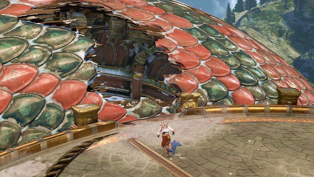 Uruchomisz w ten sposób mechanizm, który podstawi pod szczyt wieży czerwonego węża - Czerwony wąż | God of War Wstąpienie - God of War: Ascension - poradnik do gry