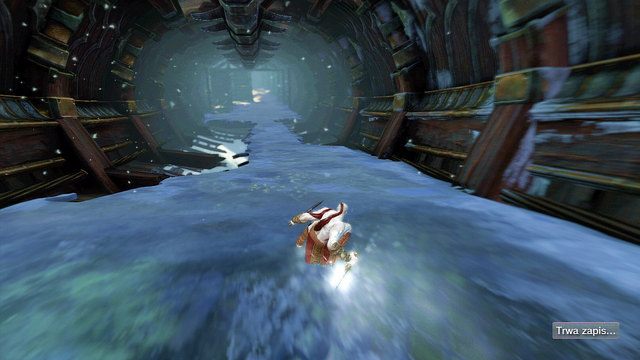 Znajdziesz się tak we wnętrzu pytona i od razu rozpoczniesz zjazd po lodzie - 8 Trzewia Pytona,Brzuch Pytona | Opis przejścia | God of War Wstąpienie - God of War: Ascension - poradnik do gry