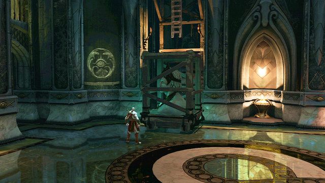 Następnie złap za popiersie stojące po prawej stronie komnaty i przeciągnij pod drabinę znajdującą się koło wejścia - Dusza Hadesa | God of War Wstąpienie - God of War: Ascension - poradnik do gry