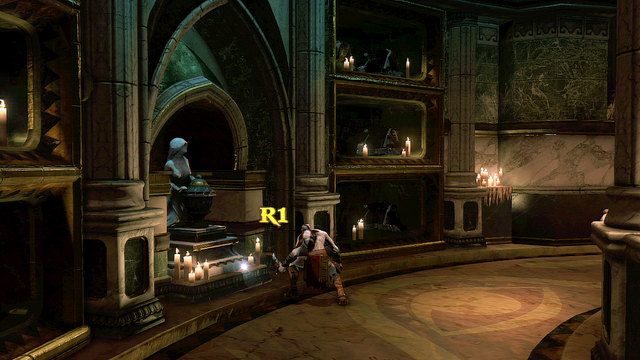 Po przestawieniu znajdującej się tutaj dźwigni zjedziesz w dół - Dusza Hadesa | God of War Wstąpienie - God of War: Ascension - poradnik do gry