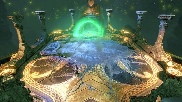 Rozjuszony Kastor poskłada arenę, a następnie zamieni jej środkową część na poszarzałe elementy - 12 - Komnata Wyroczni (1) | Opis przejścia | God of War Wstąpienie - God of War: Ascension - poradnik do gry