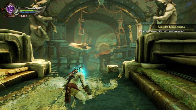 Po walce pobiegnij w dół i w lewo aż natrafisz na koniec akweduktu - 13 - Przejście do Delf | Opis przejścia | God of War Wstąpienie - God of War: Ascension - poradnik do gry