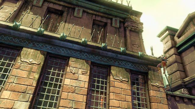 Po walce wskocz na metalowe zdobienia na budynku i wejdź na dach - 16 - Więzienie Potępionych - Ponownie | Opis przejścia | God of War Wstąpienie - God of War: Ascension - poradnik do gry