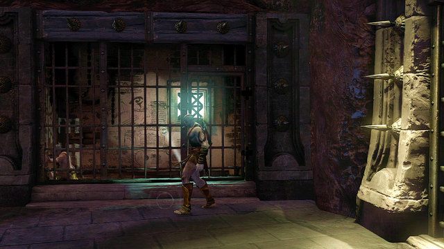 Zwróć teraz do zielonej oraz czerwonej skrzyni i przejdź przez drzwi by porozmawiać ze skrybą - 17 - Komnata Męczennika | Opis przejścia | God of War Wstąpienie - God of War: Ascension - poradnik do gry