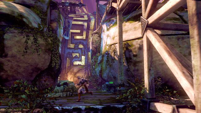 Wróć teraz kawałek i udaj się do przodu zbierając po drodze zieloną i niebieską skrzynię - Droga do posągu | God of War Wstąpienie - God of War: Ascension - poradnik do gry