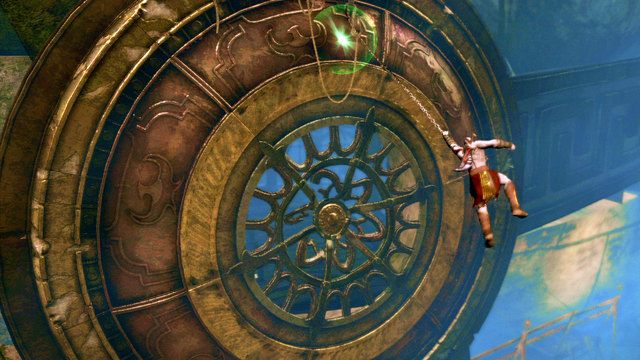 Wyskocz na niego, a następnie wybij sobie drogę przez środek metalowego koła - Droga do posągu | God of War Wstąpienie - God of War: Ascension - poradnik do gry
