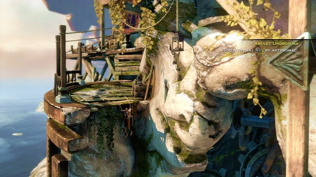 W dalszą drogę udaj się w lewo i pokonaj przepaść przechodząc po ścianie - Wspinaczka po stopie | God of War Wstąpienie - God of War: Ascension - poradnik do gry