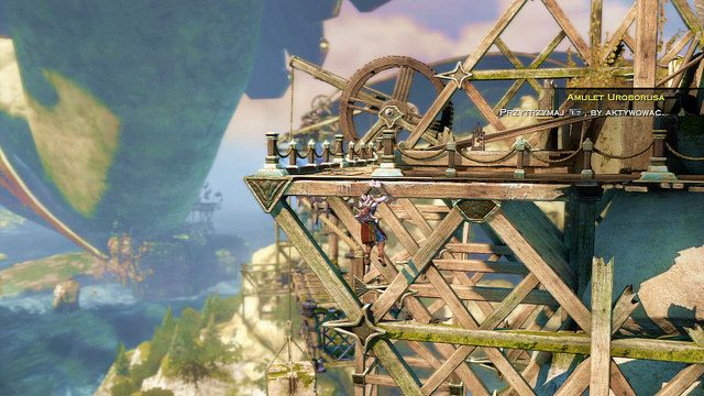 Wspinając się wejdź na platformę, na której widziałeś wojowniczkę - Wspinaczka po stopie | God of War Wstąpienie - God of War: Ascension - poradnik do gry