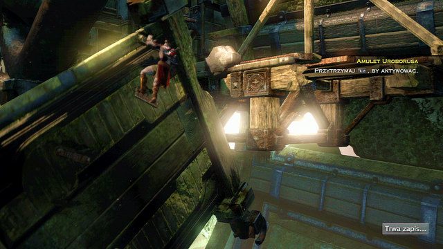 Gdy wylądujesz wejdź po ściance do góry - Centaury i noga Apollona | God of War Wstąpienie - God of War: Ascension - poradnik do gry