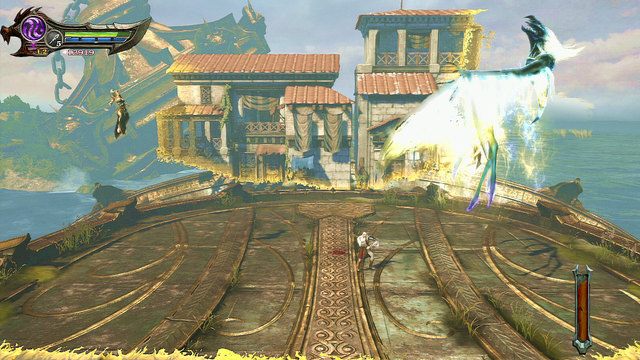 Pajęcza Furia często będzie atakowała potężnym tupnięciem sygnalizowanym przez spowolnienie, pamiętaj by uniknąć tego ciosu podskakując - 20 - Rękawica Apollona | Opis przejścia | God of War Wstąpienie - God of War: Ascension - poradnik do gry