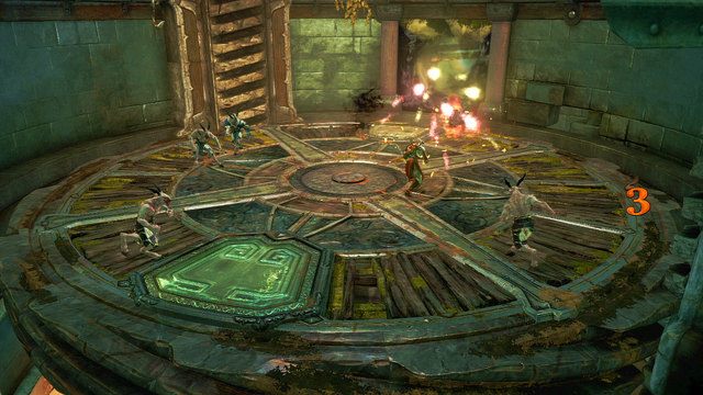 Po wyjechaniu na samą gorę winda zablokuje się, a tobie pozostanie już tylko dokończyć przeciwników i opuścić windę - 21 - Przedramię Apollona (2) | Opis przejścia | God of War Wstąpienie - God of War: Ascension - poradnik do gry