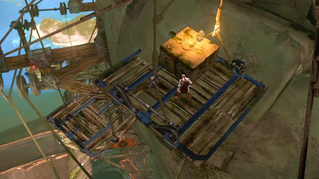 Posuwając się nadal w lewo przeskocz po podwieszonych platformach, ostatnia z nich się zerwie - 22 - Żebra Apollona | Opis przejścia | God of War Wstąpienie - God of War: Ascension - poradnik do gry