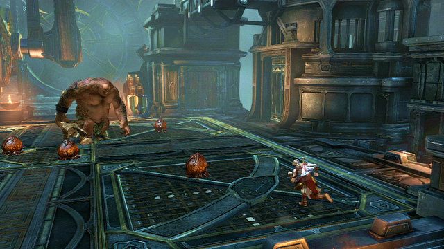 Po wejściu do pieca zostaniesz zaatakowany przez cyklopa - Rozpalanie pieca | God of War Wstąpienie - God of War: Ascension - poradnik do gry