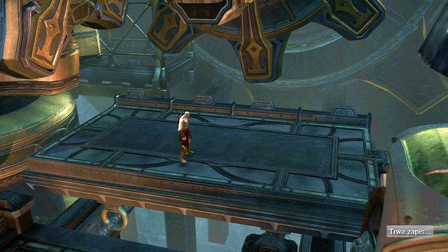 Skorzystaj z koła zębatego i wskocz na przysuniętą platformę zanim odjedzie - Rozpalanie pieca | God of War Wstąpienie - God of War: Ascension - poradnik do gry
