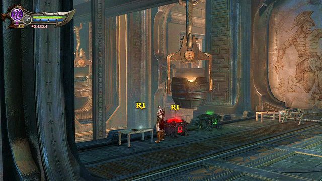 Zaraz obok czerwonej skrzyni odnajdziesz również artefakt Traktaty Archimedesa - Rozpalanie pieca | God of War Wstąpienie - God of War: Ascension - poradnik do gry