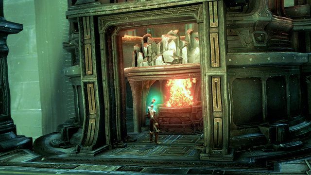 Przestaw wypalony węgiel z powrotem na swoje miejsce i użyj na nim amuletu - Rozpalanie pieca | God of War Wstąpienie - God of War: Ascension - poradnik do gry