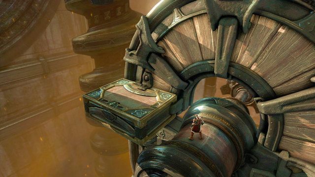 Przeskakując w lewo dotrzesz na trzecią z kolei platformę - Droga na szczyt pieca | God of War Wstąpienie - God of War: Ascension - poradnik do gry