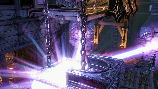 Gdy klon znajdzie się na krysztale ten opadnie w dół i zatrzyma się na wysuniętym przez ciebie mechanizmie - 26 - Oczy Apollona | Opis przejścia | God of War Wstąpienie - God of War: Ascension - poradnik do gry