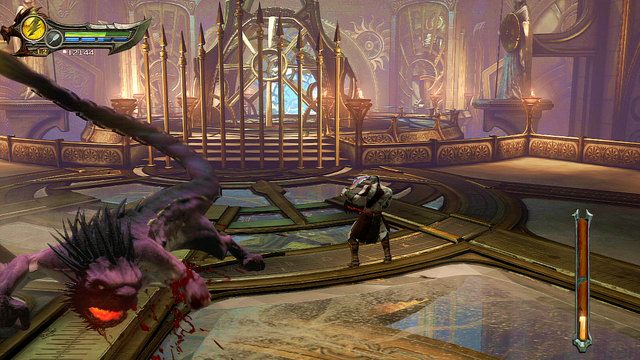 Po przerywniku wejdź po drabinie, która zsunęła się w dół - 26 - Oczy Apollona | Opis przejścia | God of War Wstąpienie - God of War: Ascension - poradnik do gry