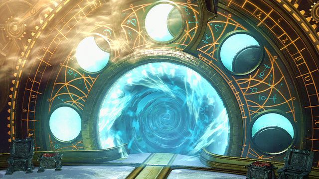 Wskocz teraz do magicznego przejścia nim klon zniknie i ponownie pojawi się bariera Furii - 27 - Latarnia na Wyspie Delos | Opis przejścia | God of War Wstąpienie - God of War: Ascension - poradnik do gry