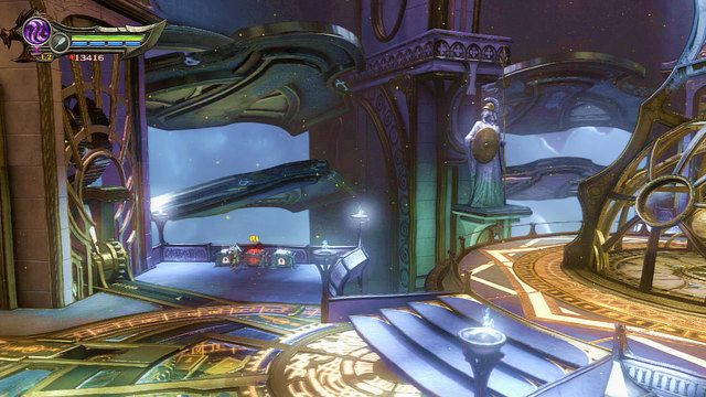 Zapuszczając się w drugą stronę trafisz na dwie białe skrzynie i jedną czerwoną - 28 - Wyzwanie Archimedesa (1) | Opis przejścia | God of War Wstąpienie - God of War: Ascension - poradnik do gry