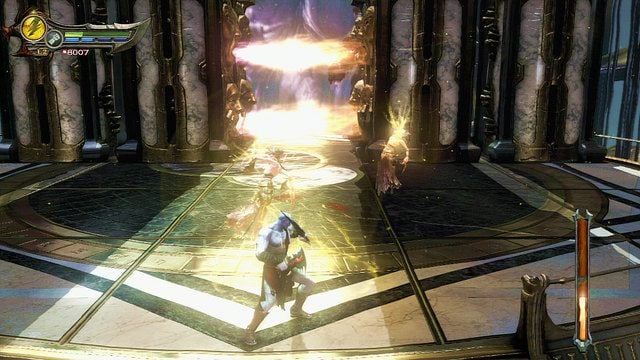 Gdy Wrogowie zaczną się kończyć ponownie zacznij działać ostrożnie i oszczędzaj zbieraną z przeciwników manę - 28 - Wyzwanie Archimedesa (1) | Opis przejścia | God of War Wstąpienie - God of War: Ascension - poradnik do gry