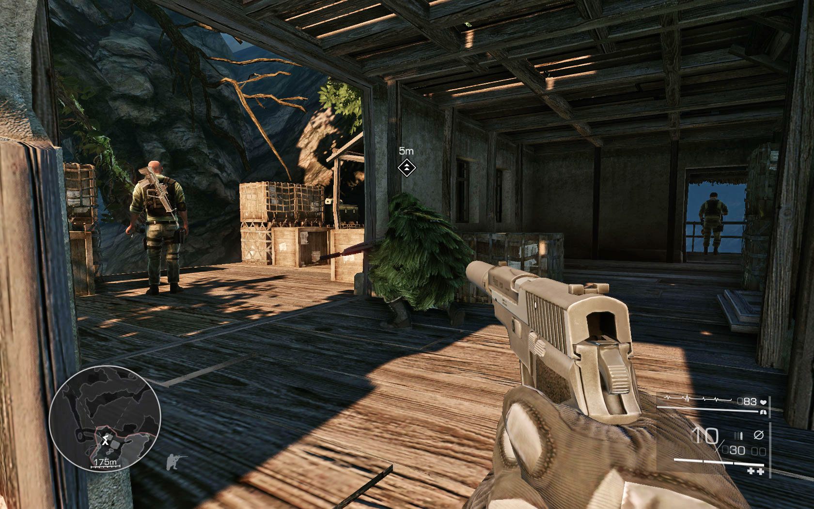 Kieruj się dalej pod pomost - Niezauważenie przedostań się przez wioskę | Akt 1 - Zanik łączności - Sniper: Ghost Warrior 2 - poradnik do gry