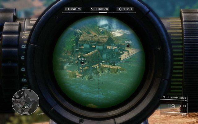 Następni dwaj wrogowie znajdują się obok chaty na wybrzeżu - Osłaniaj oddział szturmowy | Akt 1 - Zanik łączności | Sniper Ghost Warrior 2 - Sniper: Ghost Warrior 2 - poradnik do gry