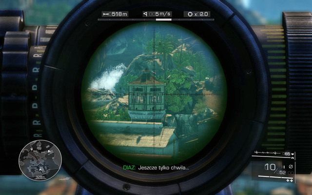 Po chwili otrzymasz informacje o snajperze na wieży [488m] - nim jednak pociągniesz za spust nadleci śmigłowiec - Osłaniaj oddział szturmowy | Akt 1 - Zanik łączności | Sniper Ghost Warrior 2 - Sniper: Ghost Warrior 2 - poradnik do gry