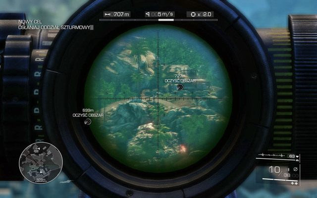 Ostatnim etapem jest pomoc w oczyszczeniu terenu z radiostacją [720m] - w tym momencie nie możesz po cichu likwidować kolejnych celów, dlatego po prostu rozpocznij eksterminację wroga - Osłaniaj oddział szturmowy | Akt 1 - Zanik łączności | Sniper Ghost Warrior 2 - Sniper: Ghost Warrior 2 - poradnik do gry