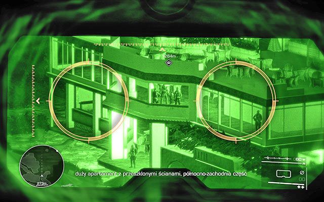 Twoim pierwszym zadaniem jest lokalizacja jeńca - rozpocznij rozglądanie się przy pomocy lornetki po całej okolicy - Zlokalizuj jeńca; Osłaniaj oddział szturmowy | Akt 1 - Znikąd - Sniper: Ghost Warrior 2 - poradnik do gry