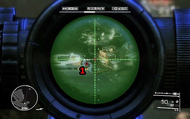 Nim Diaz ruszy dalej, musisz wyeliminować strażnika stojącego na rufie jachtu [815m] - Zlokalizuj jeńca; Osłaniaj oddział szturmowy | Akt 1 - Znikąd - Sniper: Ghost Warrior 2 - poradnik do gry