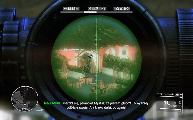 Kiedy rozpocznie się walka postaraj się wspierać drużynę likwidując oponentów przebywających w willi przy oknach - Zlokalizuj jeńca; Osłaniaj oddział szturmowy | Akt 1 - Znikąd - Sniper: Ghost Warrior 2 - poradnik do gry