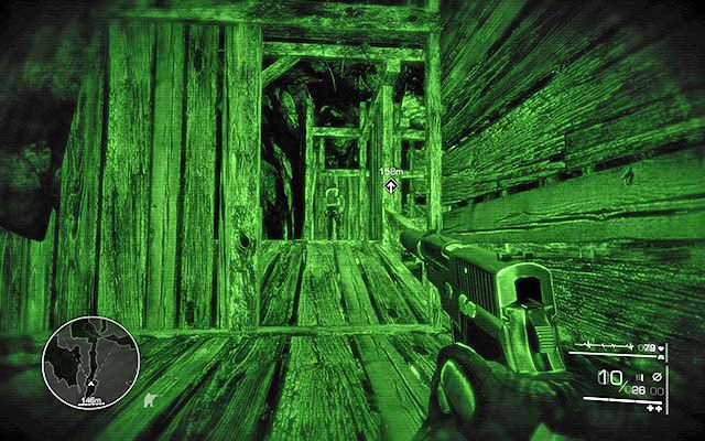 Po zakończeniu akcji wstań i udaj się dalej na lewo w głąb jaskini - Przejdź przez jaskinię na południową stronę kurortu | Akt 1 - Znikąd - Sniper: Ghost Warrior 2 - poradnik do gry