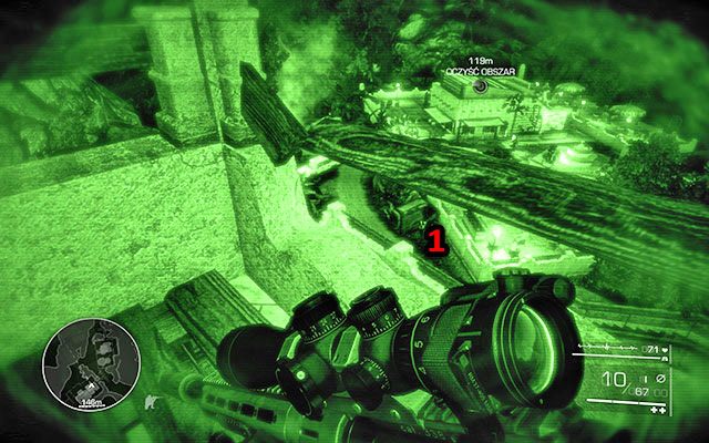 Przed rezydencją stacjonuje jeszcze trzech najemników - Zlikwiduj nieprzyjaciół na drodze | Akt 1 - Znikąd | Sniper Ghost Warrior 2 - Sniper: Ghost Warrior 2 - poradnik do gry