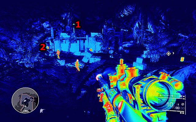 W końcu dotrzesz do kolejnej lokacji, której pilnuje czterech strażników - Niezauważenie przedostań się do bunkra | Akt 1 - Wszyscy muszą wrócić - Sniper: Ghost Warrior 2 - poradnik do gry