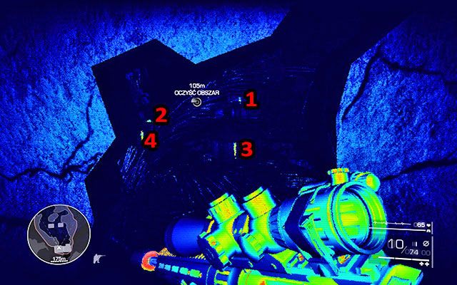 Opuść wagonik i udaj się do ściany po lewej stronie, w której znajduje się dziura - Zlikwiduj nieprzyjaciół w pobliżu stacji | Akt 1 - Wszyscy muszą wrócić - Sniper: Ghost Warrior 2 - poradnik do gry