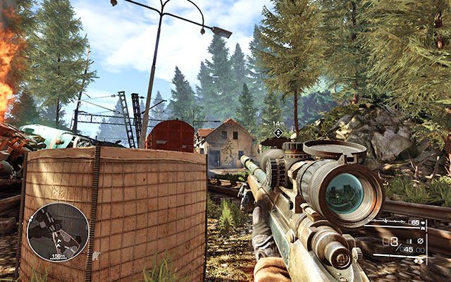 Zbiegnij na dół i udaj się wzdłuż torów, do skrzyni - Idź za Maddoksem | Akt 2 - Operacja Archanioł | Sniper Ghost Warrior 2 - Sniper: Ghost Warrior 2 - poradnik do gry