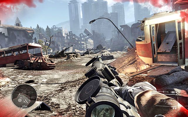 Kiedy podejdziesz do drugiego działka przeciwlotniczego te zostanie zbombardowane przez nadlatujący samolot, więc nie musisz się nim przejmować, możesz ruszyć w stronę trzeciego działka - ponownie zlikwiduj czterech żołnierzy i podłóż ładunek, a następnie go zdetonuj - Podłóż C4 pod działa przeciwlotnicze i zniszcz je | Akt 2 - Operacja Archanioł - Sniper: Ghost Warrior 2 - poradnik do gry