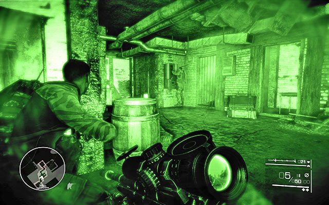 Biegnij dalej likwidując po drodze patrolującego wartownika kręcącego się tuż obok bilbordu - Idź za Merinowem | Akt 2 - Triumf sprawiedliwości | Sniper Ghost Warrior 2 - Sniper: Ghost Warrior 2 - poradnik do gry