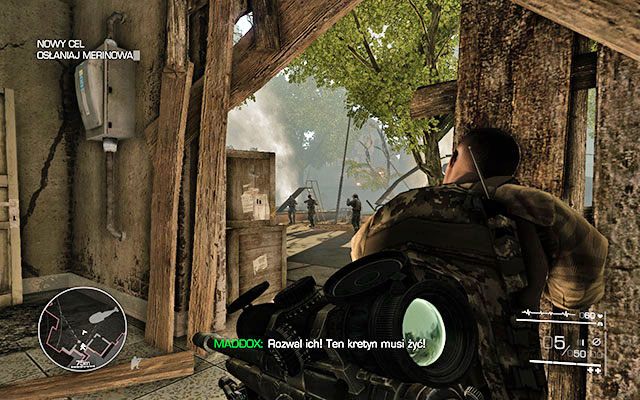 Po dotarciu na powierzchnię Merinow postanowi pójść pogadać z dwoma żołnierzami - Osłaniaj Merinowa | Akt 2 - Triumf sprawiedliwości | Sniper Ghost Warrior 2 - Sniper: Ghost Warrior 2 - poradnik do gry