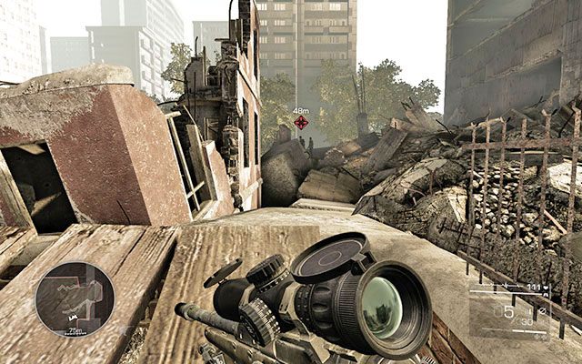 Wejdź do niewielkiego pomieszczenia i zlikwiduj po cichu przebywającego w środku żołnierza - Przedostań się przez park | Akt 2 - Triumf sprawiedliwości - Sniper: Ghost Warrior 2 - poradnik do gry