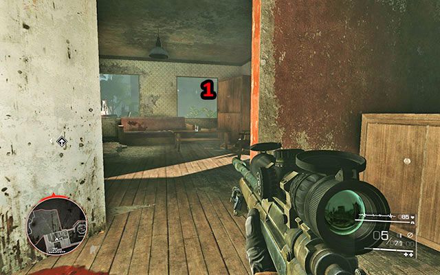 Zeskocz z gmachu biblioteki na zewnątrz i wejdź do sąsiedniego budynku - Przedostań się przez blok mieszkalny | Akt 2 - Duchy Sarajewa - Sniper: Ghost Warrior 2 - poradnik do gry