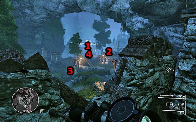 Tuż po rozpoczęciu misji biegnij zaraz za Diazem - Zlikwiduj nieprzyjaciół w wiosce | Akt 3 - Nóż w ciemności - Sniper: Ghost Warrior 2 - poradnik do gry