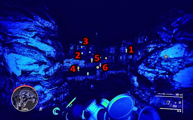 Po zlikwidowaniu wszystkich przeciwników biegnij dalej za Diazem wzdłuż ścieżki, przebiegając przez most - Niezauważenie przejdź przez wioskę | Akt 3 - Nóż w ciemności - Sniper: Ghost Warrior 2 - poradnik do gry