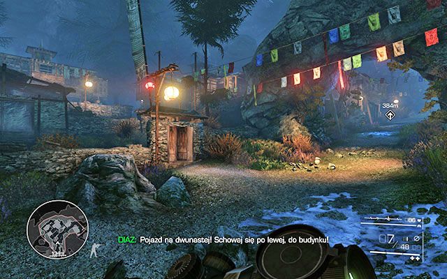 Po oczyszczeniu wioski zejdź po drabinie i udaj się dalej - Spotkaj się z Diazem | Akt 3 - Nóż w ciemności | Sniper Ghost Warrior 2 - Sniper: Ghost Warrior 2 - poradnik do gry