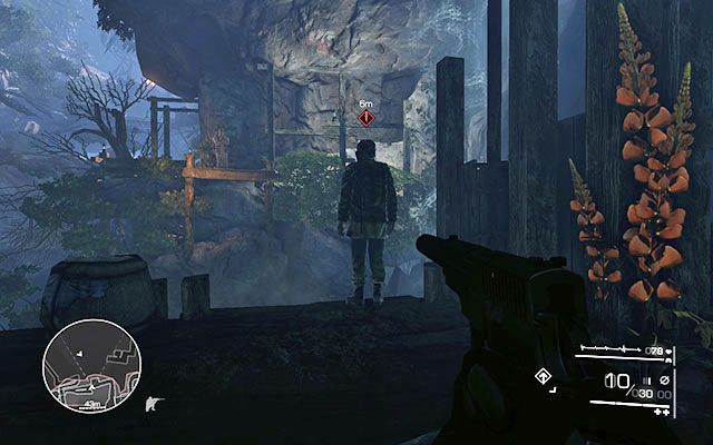 Po uporaniu się z przeciwnikami przejdź przez jedyne dostępne drzwi po prawej - Dojdź do punktu obserwacyjnego i zlikwiduj nieprzyjaciół | Akt 3 - Spalone mosty - Sniper: Ghost Warrior 2 - poradnik do gry