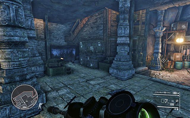 Pierwszy z nich podłóż przy skrzyniach po lewej stronie - Podłóż C4 | Akt 3 - Spalone mosty | Sniper Ghost Warrior 2 - Sniper: Ghost Warrior 2 - poradnik do gry